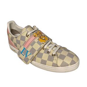 Louis Vuitton Damier Azul Summer Trunks Frontrow Sneakers EU 38.5 Velcro Shoes